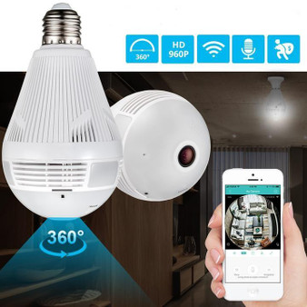 Panoramic Wireless LED Bulb Security Camera
