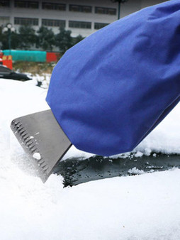 Snow-Off Car Scraper Removal Gloves