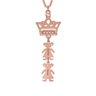 Inlay Crown Necklace With Kids