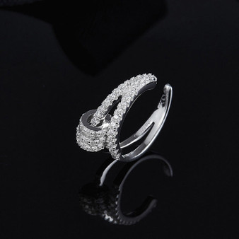 925 Sterling Silver A High-End Mini-Crystal Diamond Single Earrings Clip