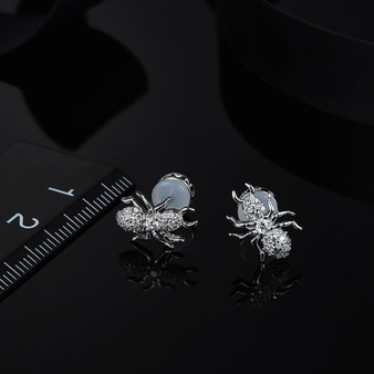 Spider Created Diamond Stud Earring