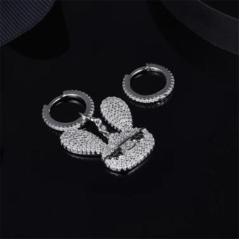 Asymmetric Rabbit Shaped Huggie Hoop Earrings