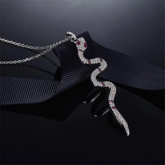 Trend Snake Pendant Sterling Silver Necklace