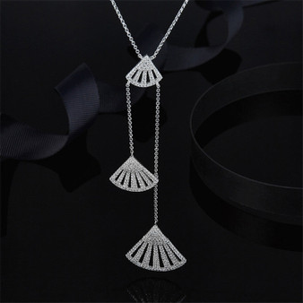 Simple Fashion Pin Pendant 925 Sterling Silver Necklace