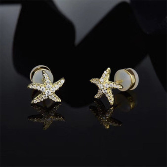 Star Created Diamond Sterling Silver Stud Earrings
