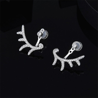 Sterling Silver Design Stud Earrings