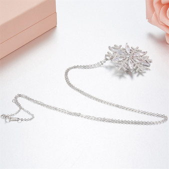 Sterling Silver Snowflake Pendant Necklace