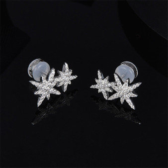 Snowflake Sterling Silver Stud Earrings