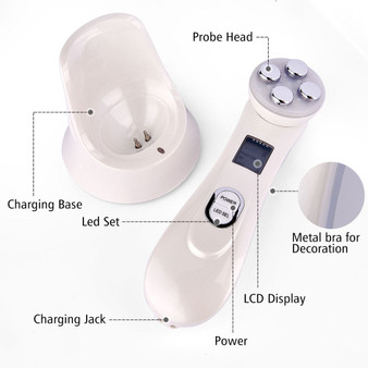 Electroporation LED Photon Facial RF Radio Frequency Skin Rejuvenation EMS Mesotherapy for Tighten Face Lift Beauty Treatment