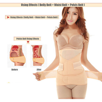 3in1 Belly/Abdomen/Pelvis Postpartum Belt Body Recovery Shapewear Belly Slim Waist Cinchers Breathable Waist Trainer Corset