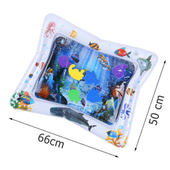 Baby Kids Water Play Mat Inflatable Infant Tummy Time Playmat Toddler for Baby Fun Activity Play Center