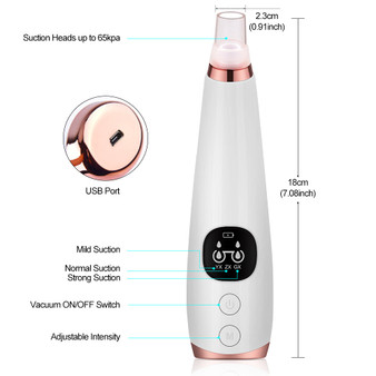 Facial Cleaner Nose Blackhead Remover Deep Pore Acne Pimple Removal Vacuum Suction Diamond T Zone Beauty Tool Face Household SPA