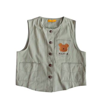 Japanese Harajuku cute and loose bear vest