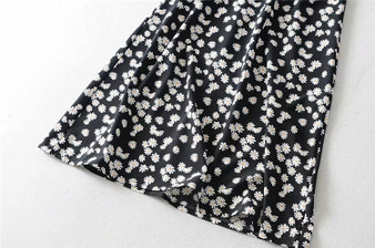 Long floral daisy suspender skirt