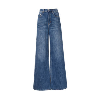 High-rise loose straight-leg wide-leg pants jeans