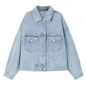 Japanese  Korean loose retro short denim jacket