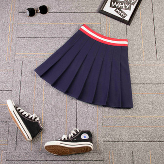 Japanese high waist slim student pleated skirt