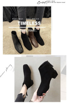 Ankle Boots For Women Square Toe