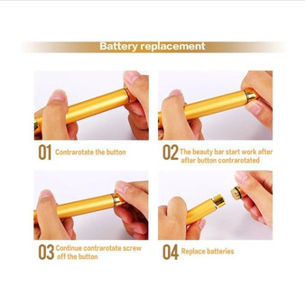 The Beauty Expert™ 24K Gold Roller Vibrating Facial Massage