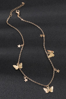 Gold Butterfly Pendant Necklace