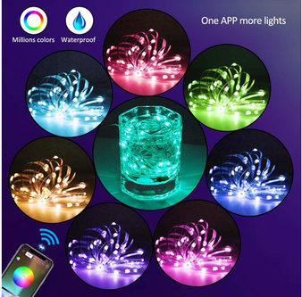 APP Controlled Christmas LED String Lights