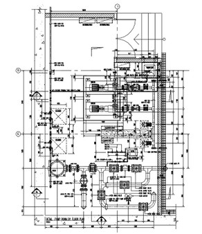 Pumping Room Design in autocad dwg files