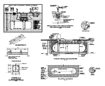 Fual tank insttalations design and detail guide in autocad dwg files