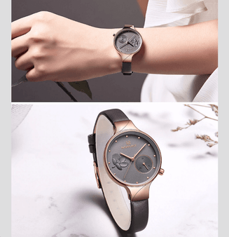 Watches For Women Naviforce Luxury Quartz Leather Band