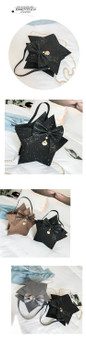 Bling Bling Bow sequins star shape women shoulder bags