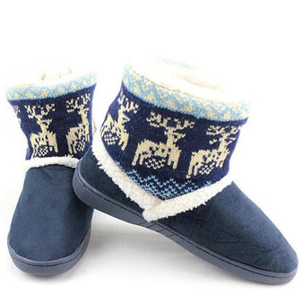 Warm Women Couple Plush Boots Fur Lined Shoes