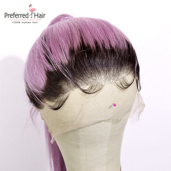 Ombre Pink Human Hair Wig