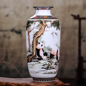 Jingdezhen Ceramic Vase Vintage Chinese Style Animal Vase