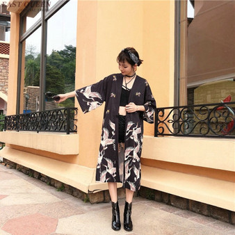 Jpanese streetwear women tops summer kimonos