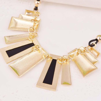 BLACK ENAMEL NECKLACE