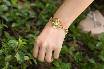 Gold or Silver Hamsa Hand Charm Bracelet