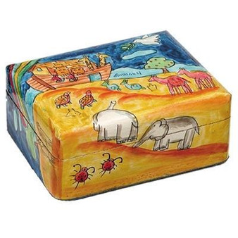 Small Noah'S Ark Wooden Jewlery Box.