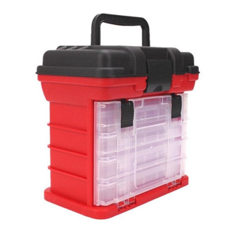 4 Layer Portable Carp Fishing Tackle Boxes Fishing Reel Line Lure Tool Storage Box 2 Colors Optional 26x15x25cm