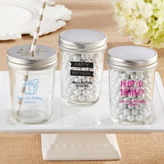 Personalized Printed 8 oz. Glass Mason Jar - Baby (Set of 12)