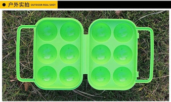 1pc Plastic 6 Grids Portable Camping Picnic Barbecue Outdoor Egg Box Convenient Kitchen Egg Storage Boxes