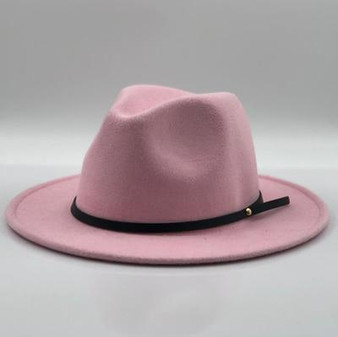 Wool Vintage Trilby Felt Fedora Hat With Wide Brim