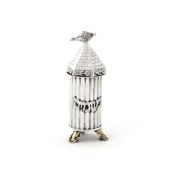 Besamim bird in the roof silver and brass legs