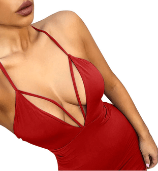 Women New Sexy V-Neck Dress
