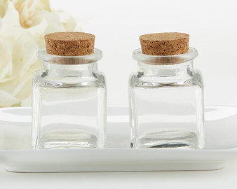 Petite Square Glass Favor Jar - DIY (Set of 12)