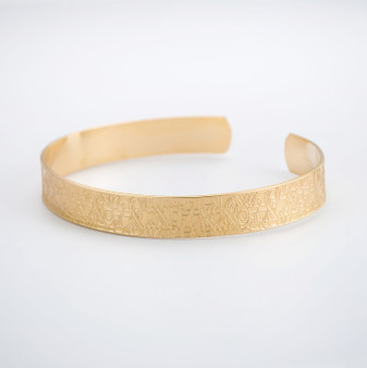 Open Bracelet, Cuff Bracelet, Gold Plated
