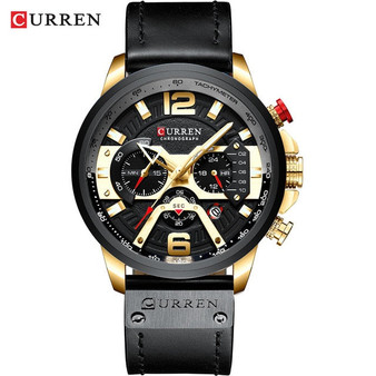 CURREN  Men Sport Watches. Quartz Clock,  Casual Military Waterproof Wrist Watch