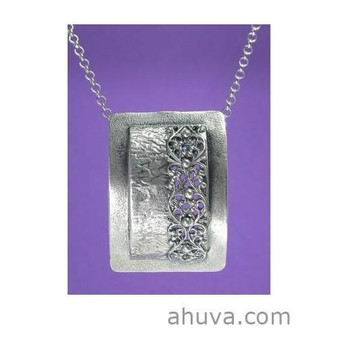 Israeli Jewelry - Framed Filigree Pendant