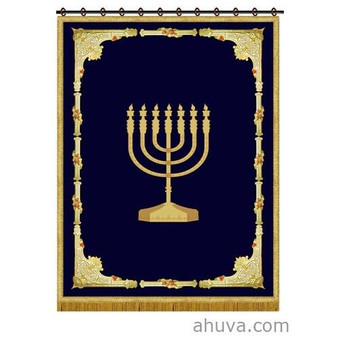 Menorah Velvet Mantle Parochet