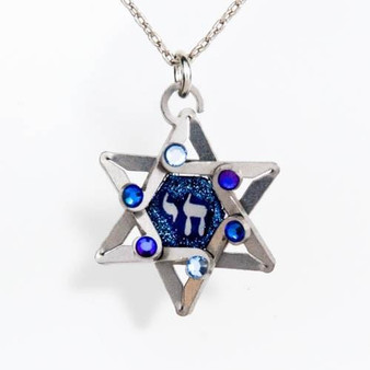 Blue Star & Chai Necklace