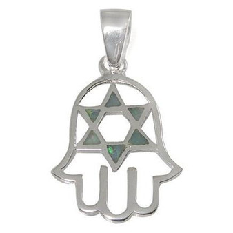 Elegant Jewish Hamsa Pendant