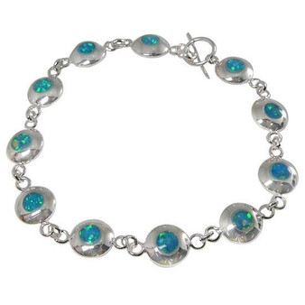 Opal Eye Sterling Silver Bracelet